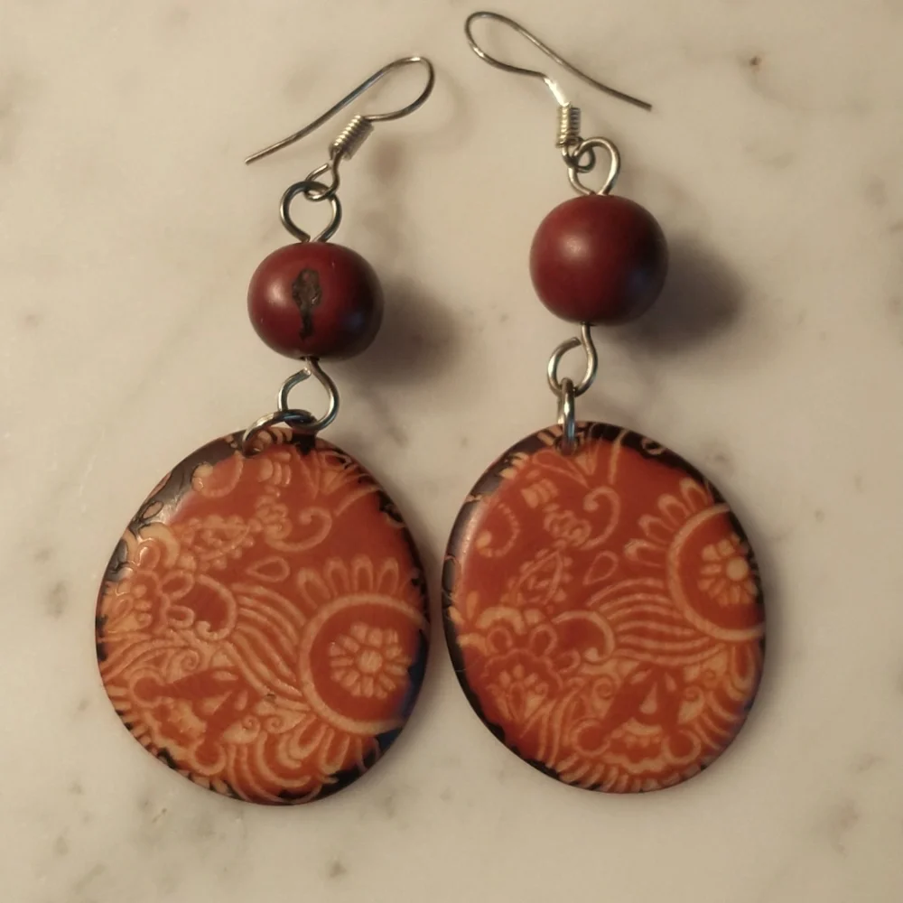 Ten Thousand Villages Necklace & Earring Set - Picture 2 of 6